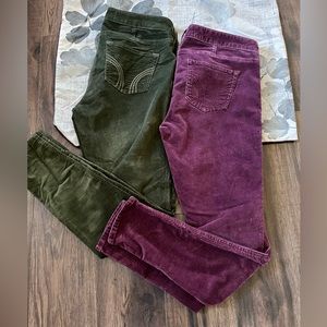 *SOLD* 2 Hollister Corduroy Style Skinnies